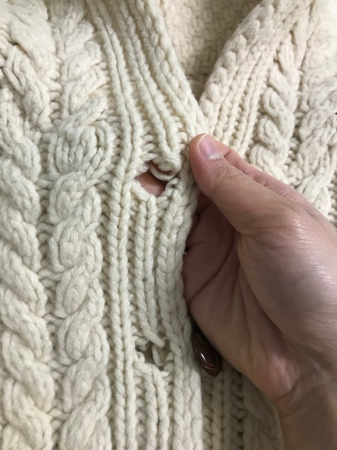 빈티지 폼폼 후드니트가디건 상품이미지3