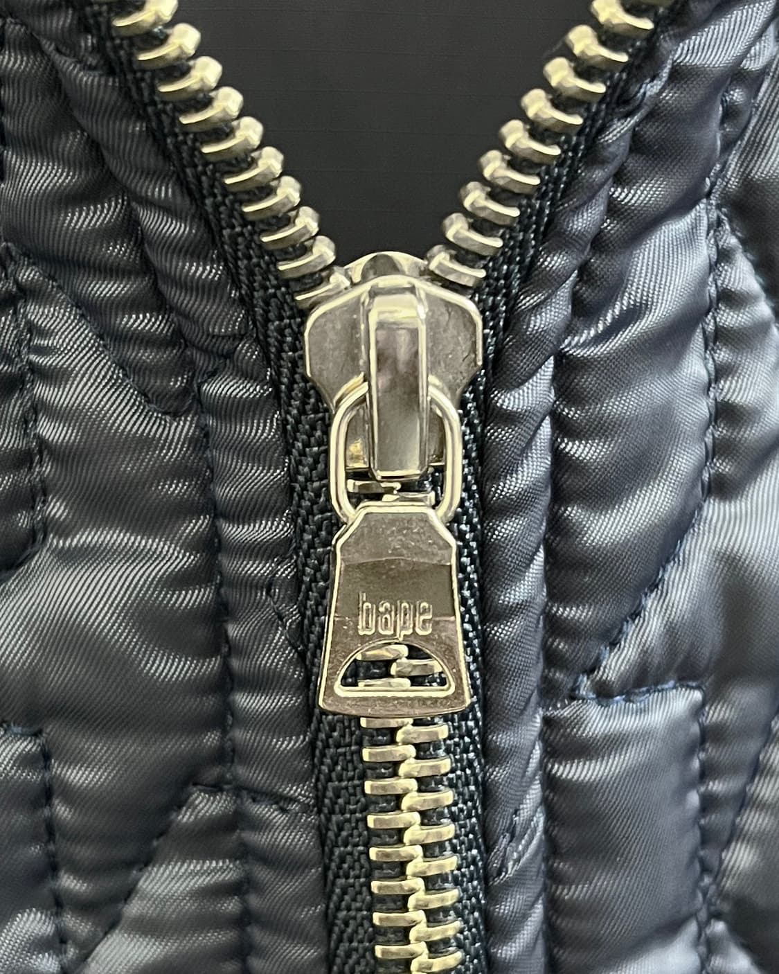 베이프 스타 00s 퀼팅 패딩 네이비 상품이미지8