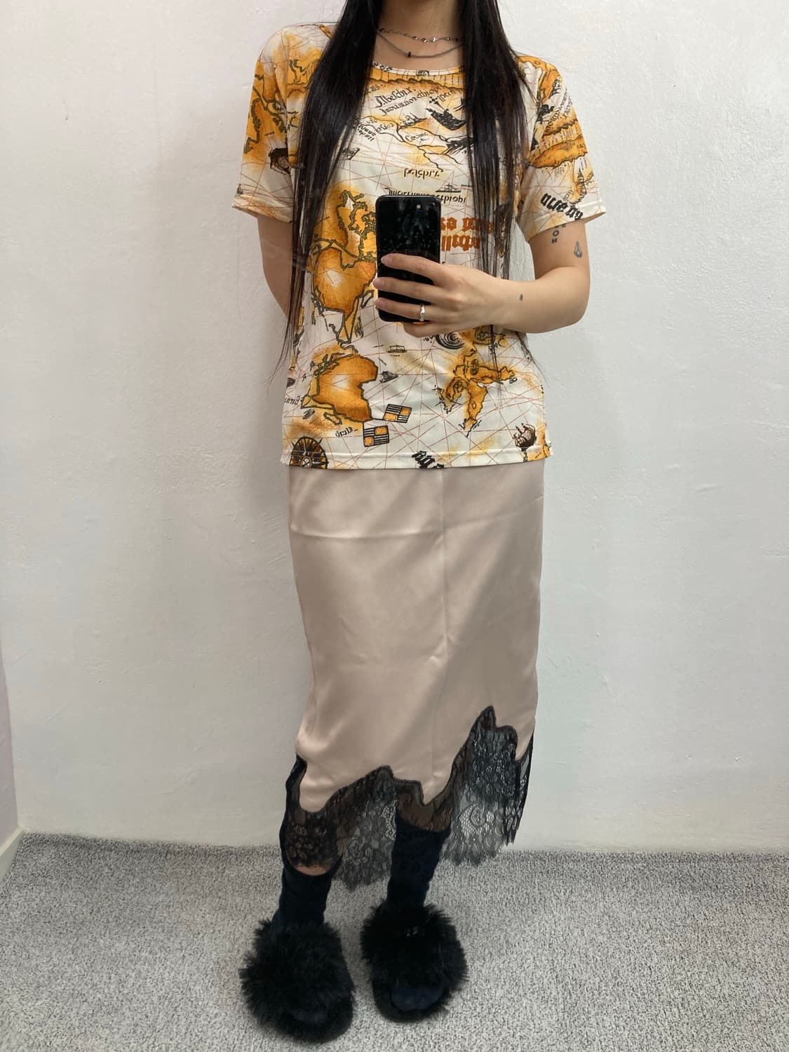 지도 프린팅 반팔티셔츠 상품이미지3