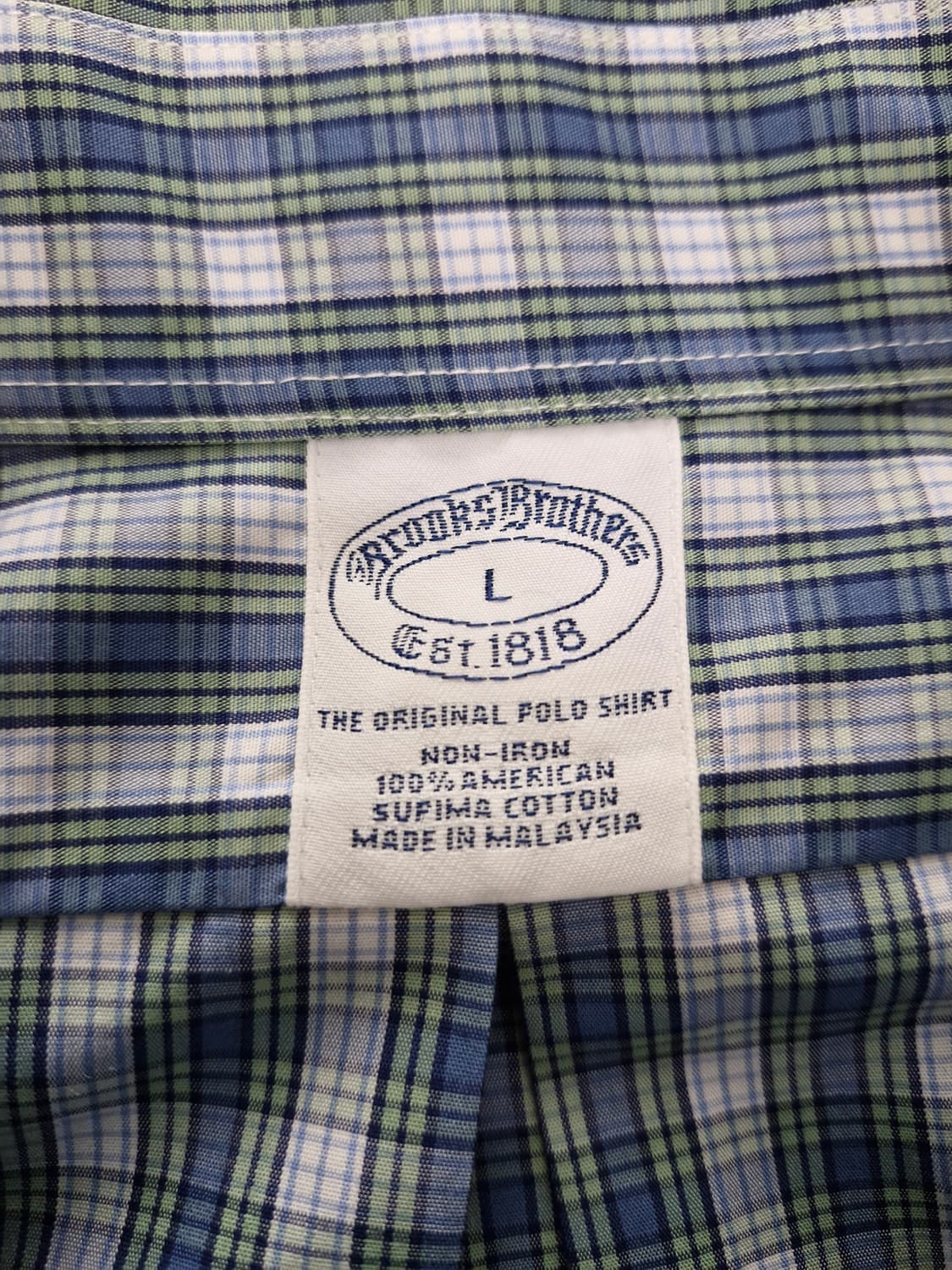 브룩스브라더스 오리지널 체크 폴로 반팔셔츠[L] 상품이미지7