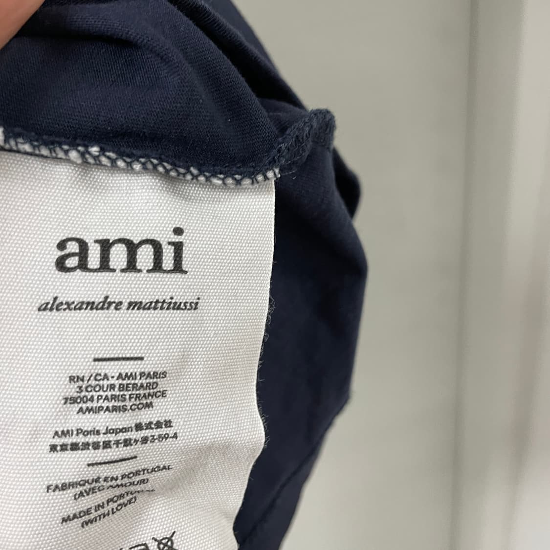 AMI 아미 반팔 티셔츠 네이비 M(W) 상품이미지6