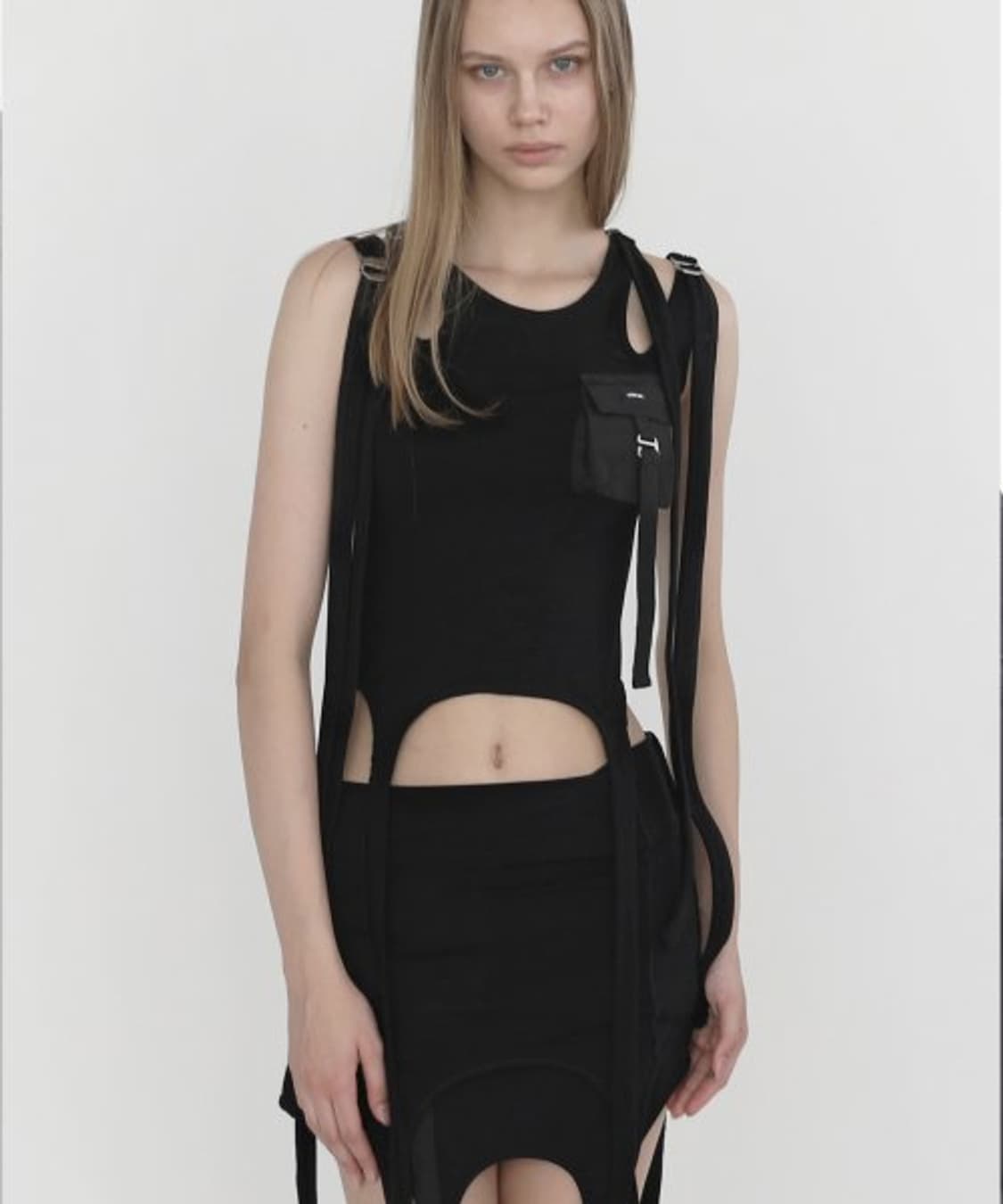 배드블러드 져지 가터 탱크탑 상품이미지1