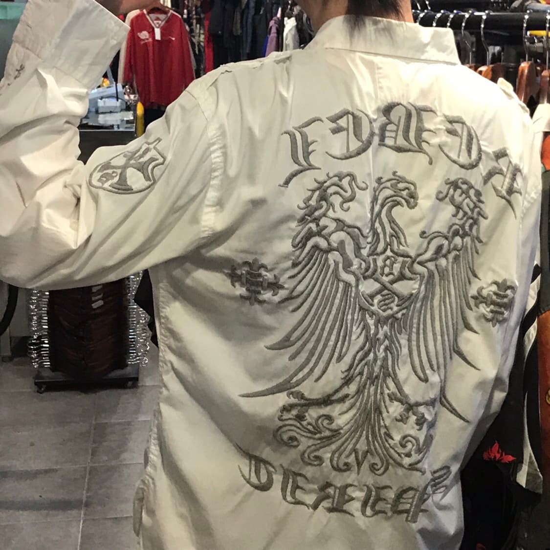 [NO.9] 레벨 스프릿 셔츠 화이트 상품이미지4