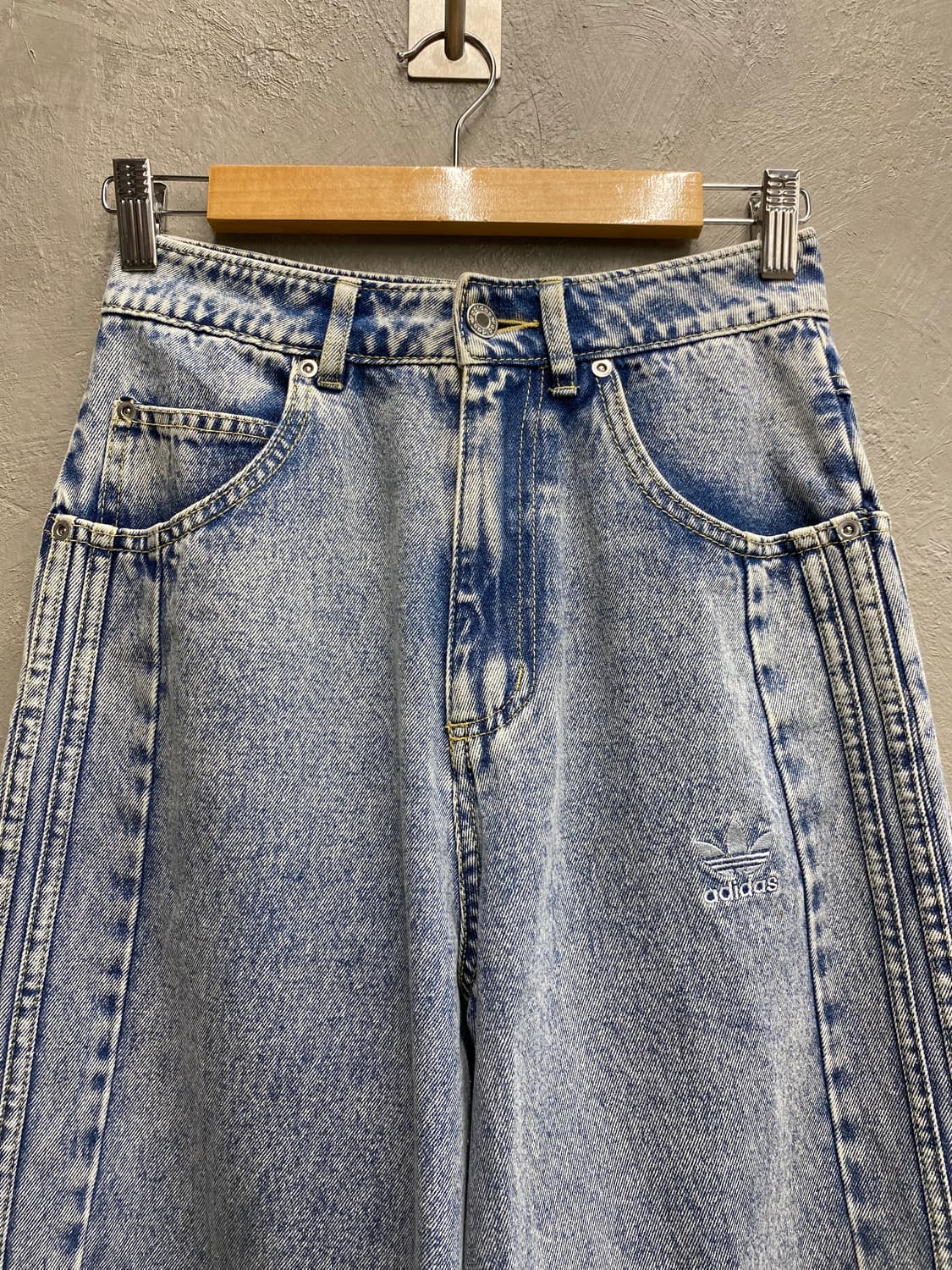 [XS] ADIDAS 아디다스 아디브레이크 데님 와이드 팬츠 상품이미지2