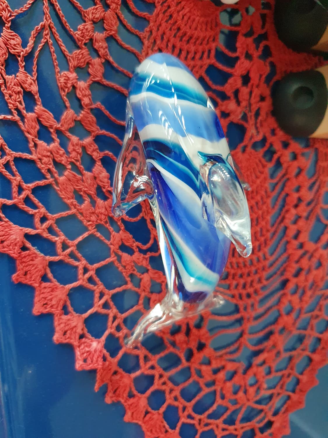 빈티지 레트로 블루돌핀 유리 장식 상품이미지3