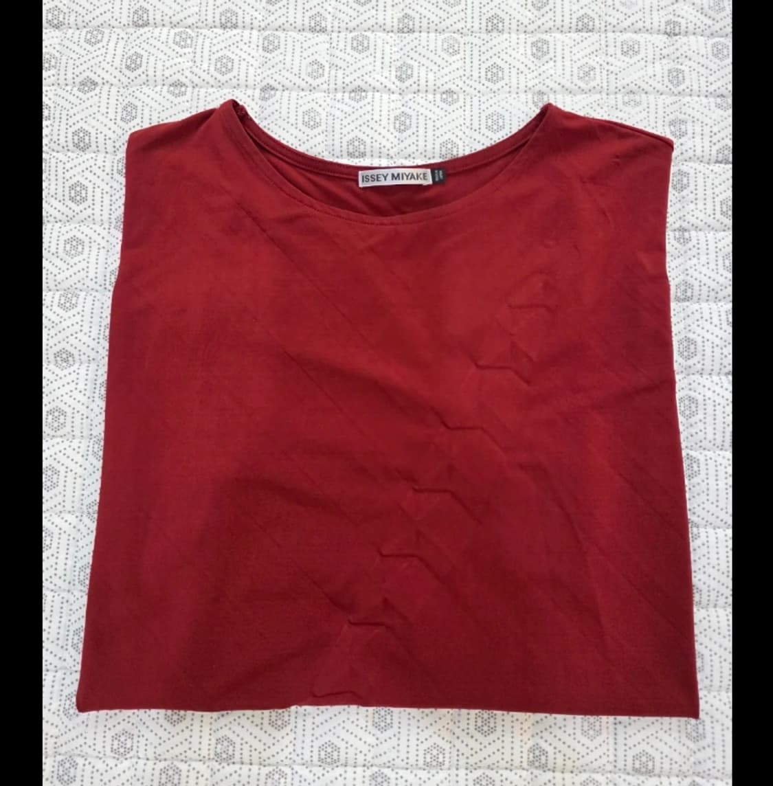 이세이미야케 레드 블라우스 사이즈 ~55 상품이미지5