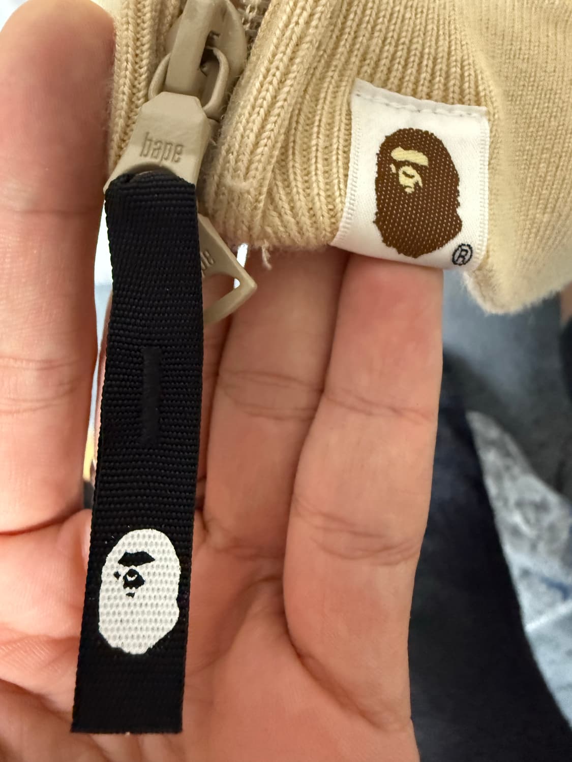 ( 새상품 2xl ) 베이프 아이보리 후리스 후드집업 카모 상품이미지4