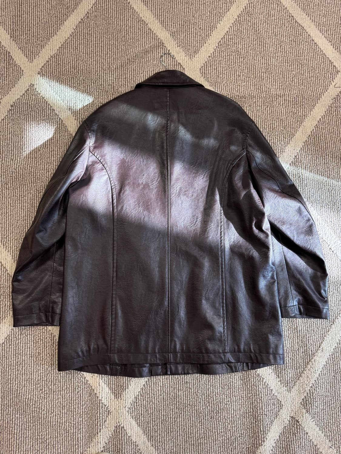 [새제품/L] 벨리에 레더 카코트 - 브라운 상품이미지5