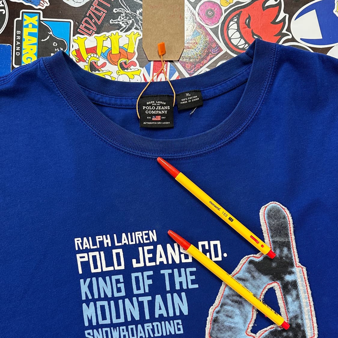 9~00s 폴로 진스 스노우보드 롱슬리브 티셔츠 XL 상품이미지6