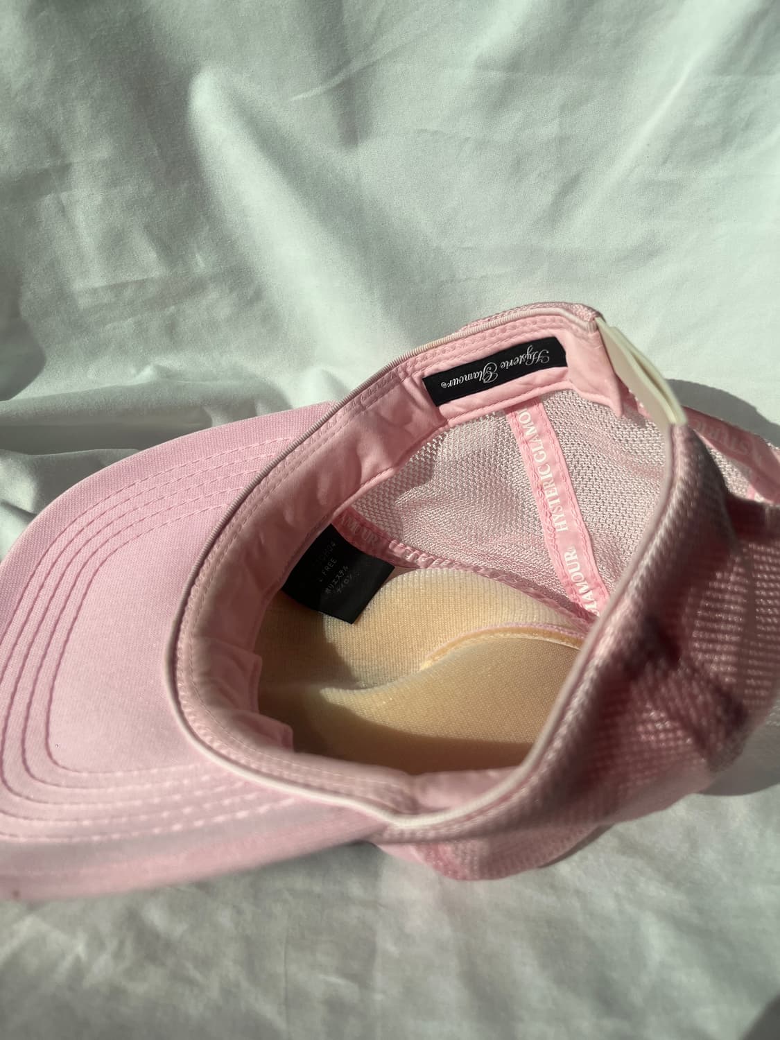 히스테릭 글래머 퍽베어 딸기우유 색 메쉬 캡 스냅백 모자 상품이미지4