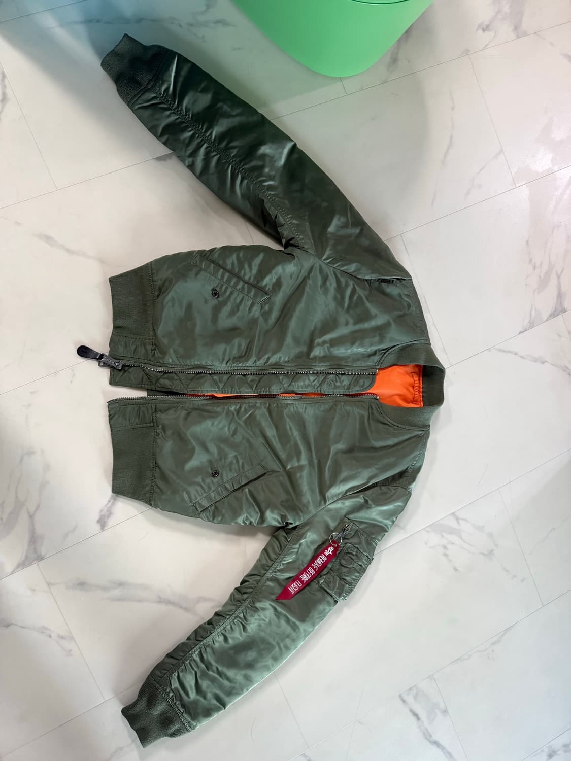 Alpha industries 알파 인더스트리 MA-1 세이지 그린 상품이미지2