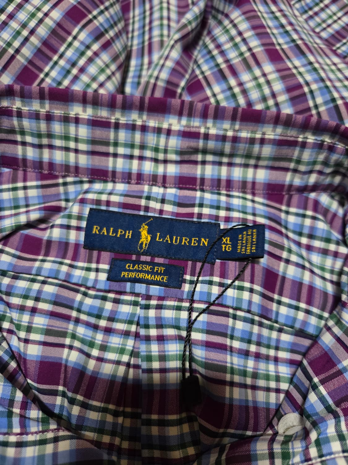 폴로 랄프로렌 클레식핏 퍼플체크 셔츠(미착용제품)ㅡ 상품이미지6