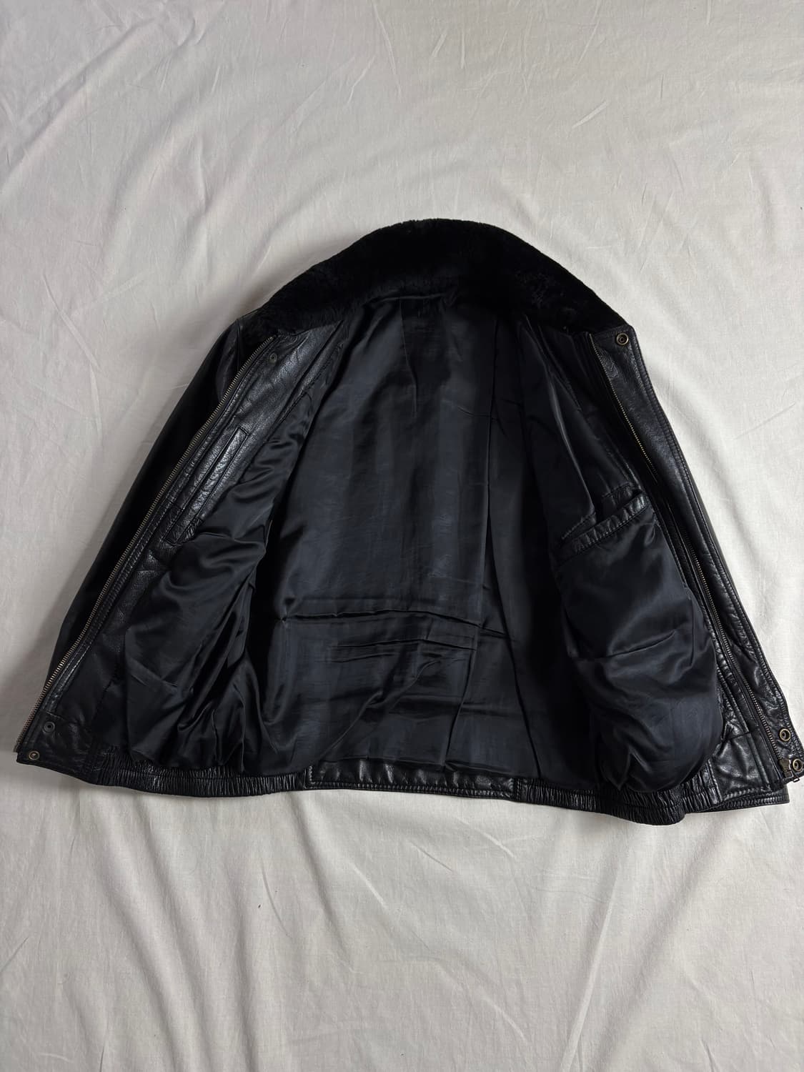 빈티지 소가죽 봄버 자켓 L 상품이미지3