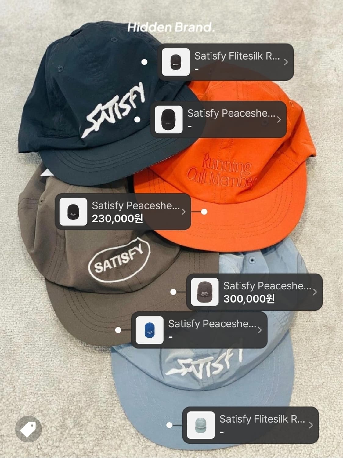 새티스파이 모자 볼캡 플라이트실크 런닝캡 상품이미지3