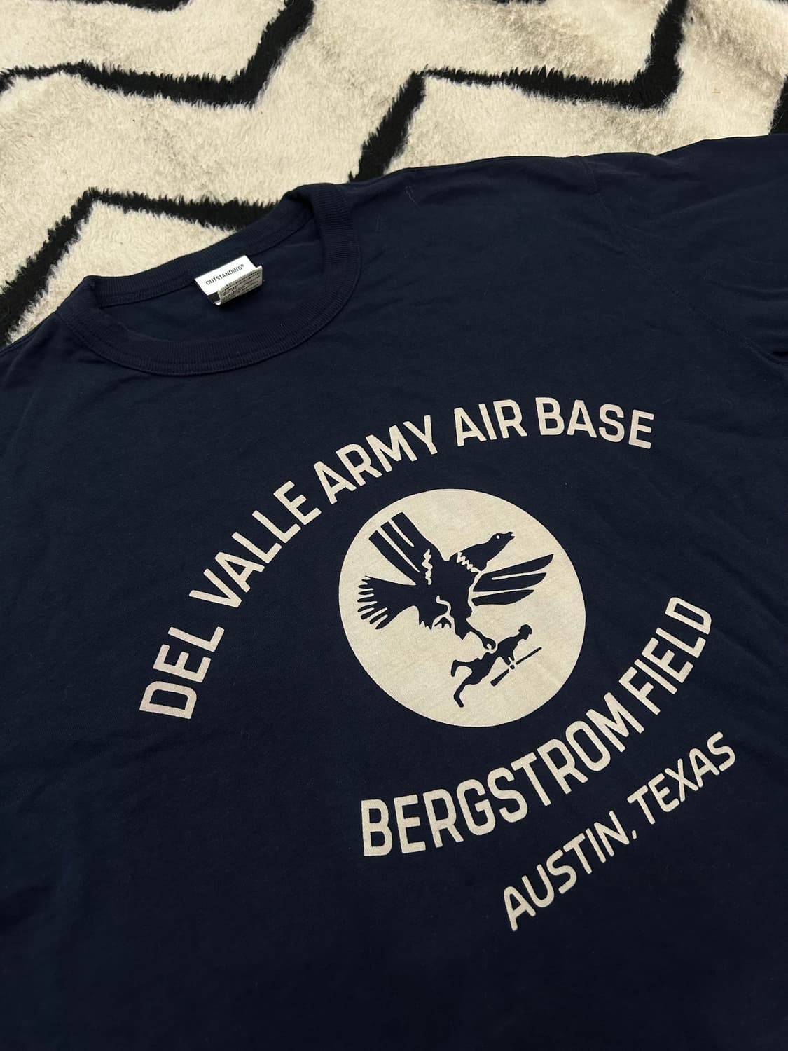 [XL]아웃스탠딩 육군 항공대 반팔/네이비 상품이미지1