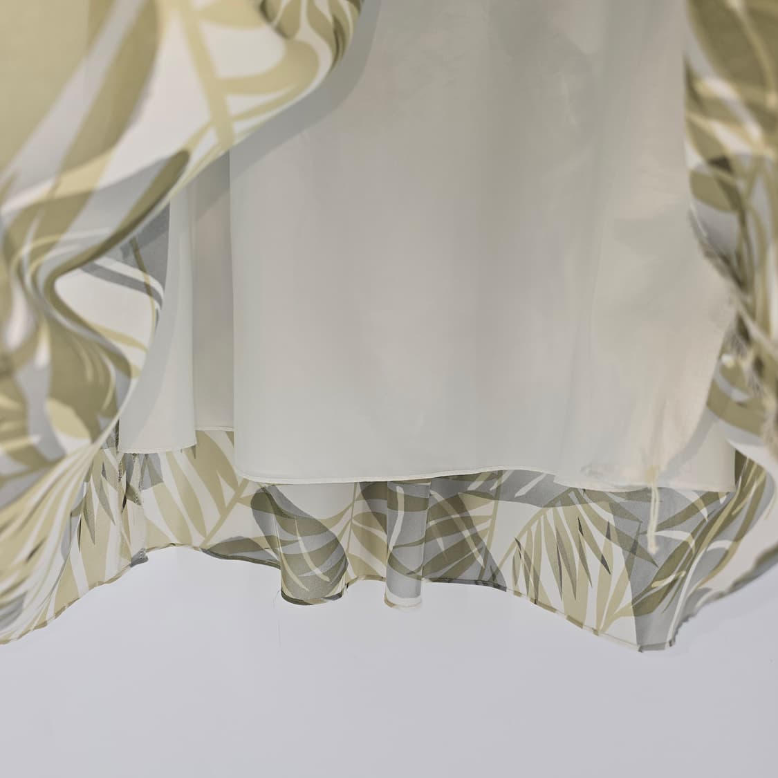 일본 빈티지 나뭇잎 패턴 롱 스커트 쉬폰 치마 28 상품이미지5