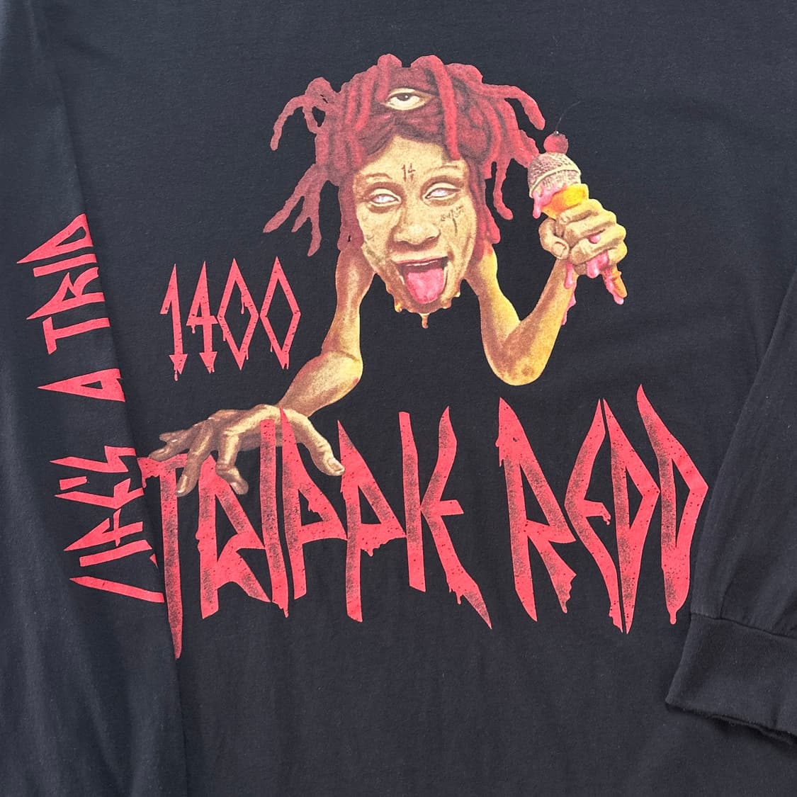 트리피 레드 롱슬리브 티셔츠 L 상품이미지3