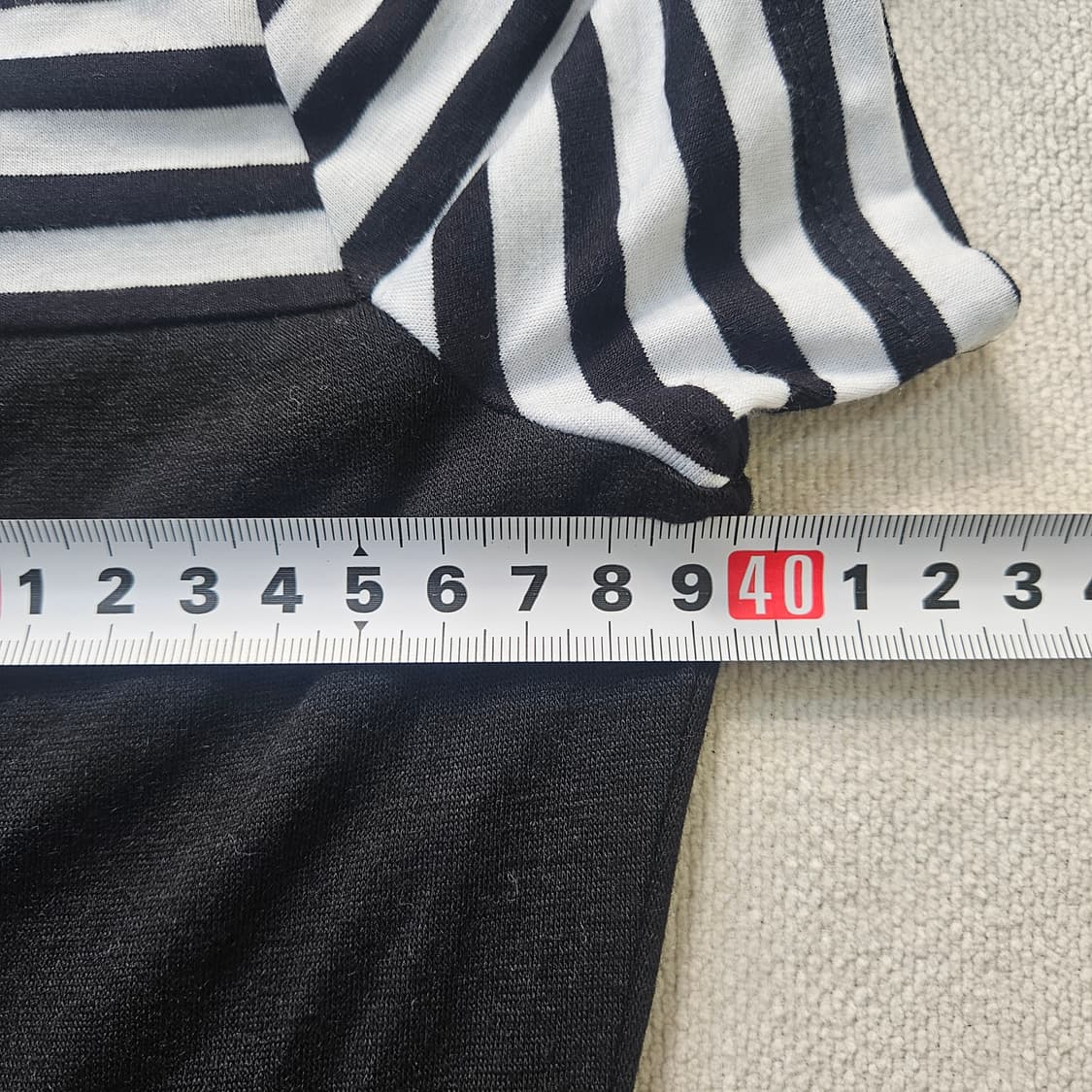 90 YESSE 여성 스트라이프 반팔티 0402Y 상품이미지5