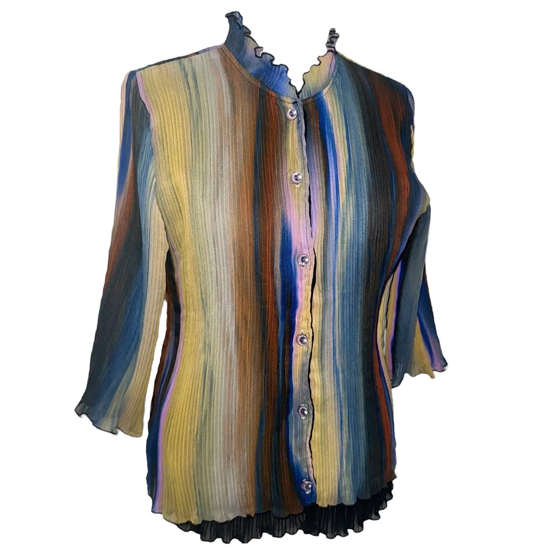 Aesthetic Pleats Blouse Shirt 상품이미지3