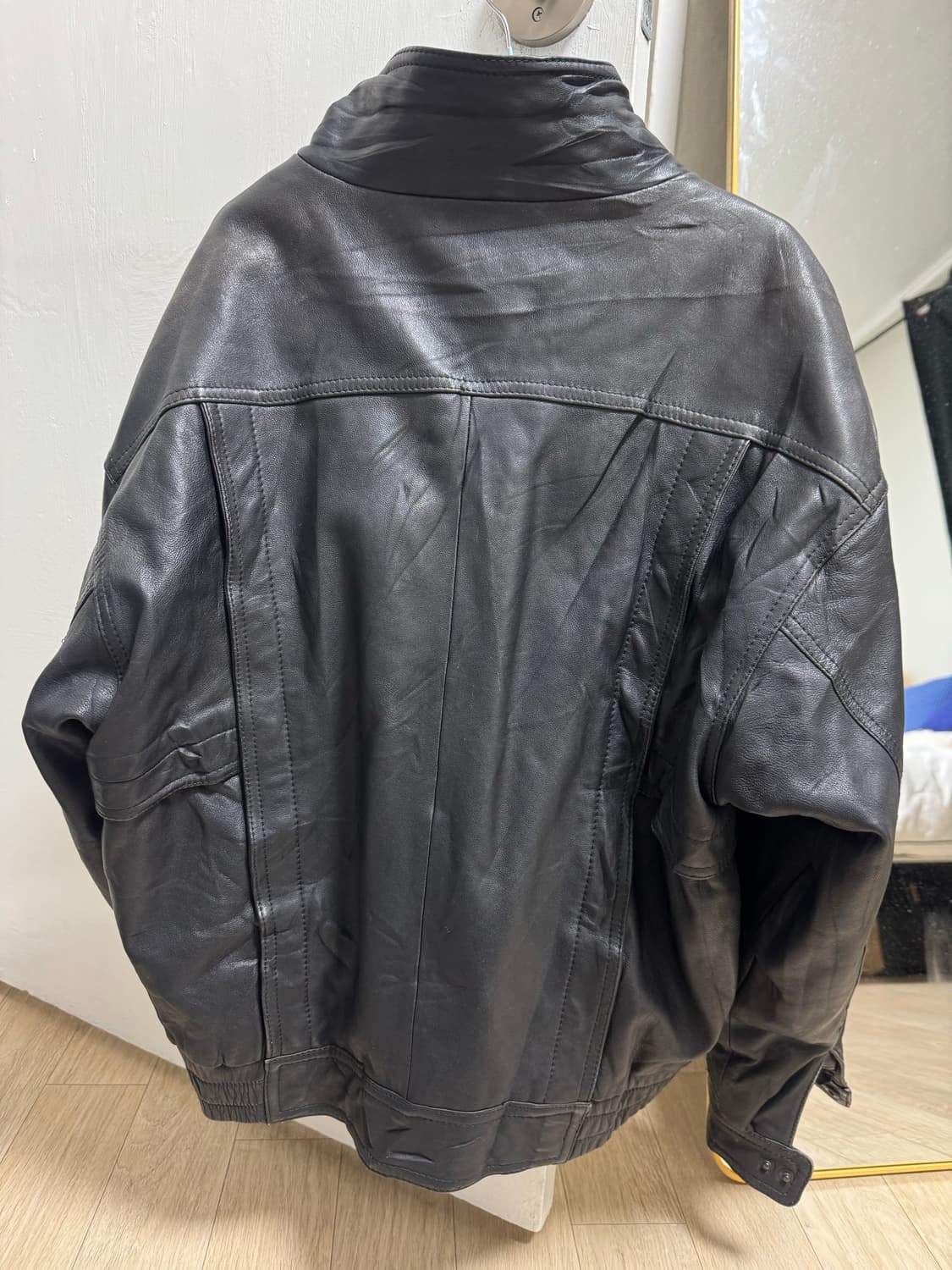 빈티지 레더 봄버 자켓 상품이미지8