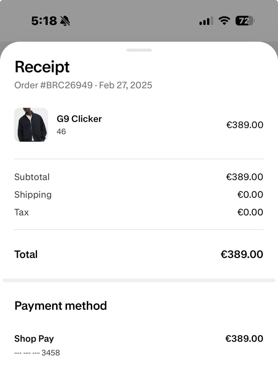 Baracuta G9 clicker jacket 사이즈 46 상품이미지5