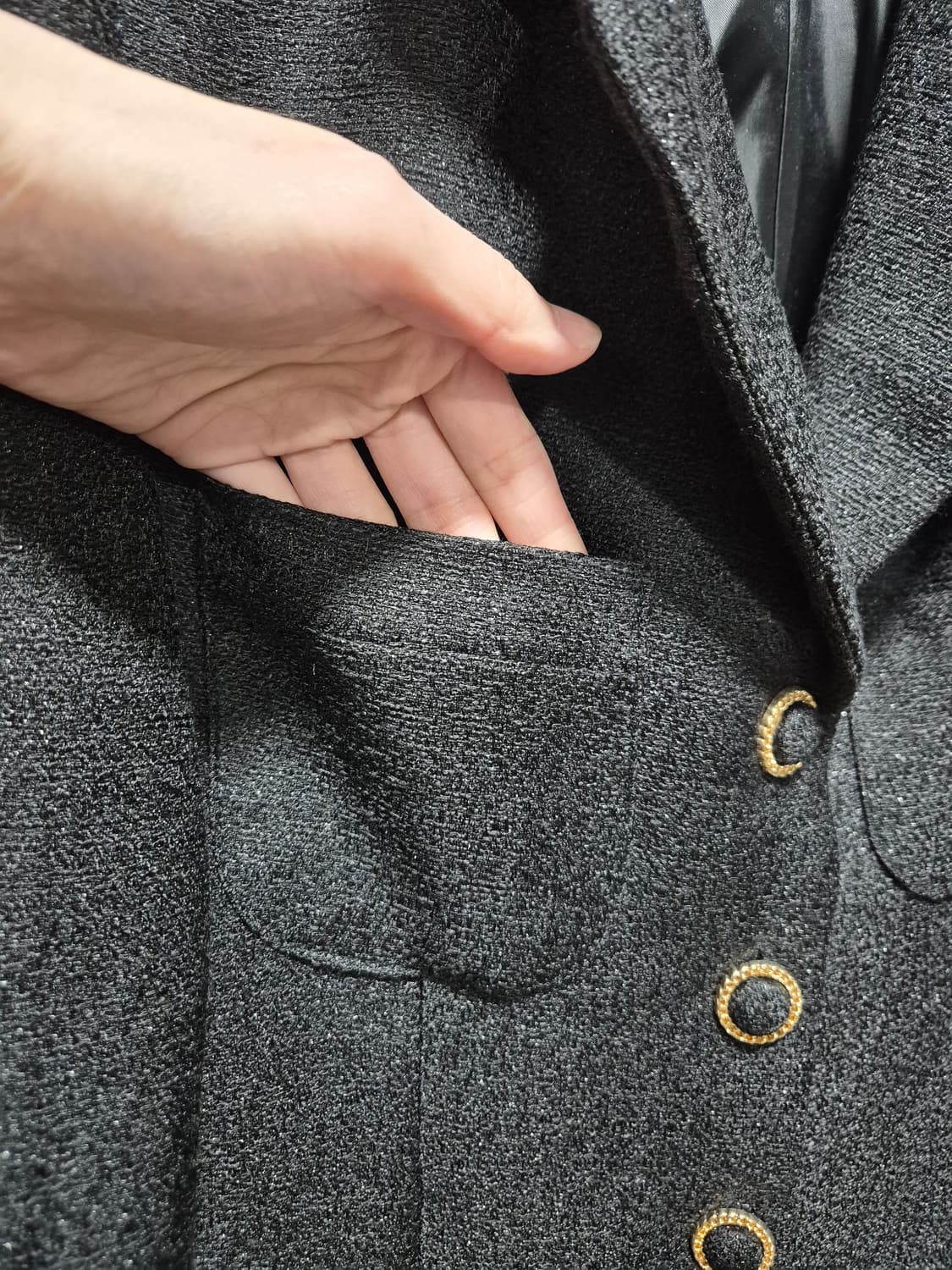 (타임세일)(새상품)딘트 롱 트위드 원피스 상품이미지4