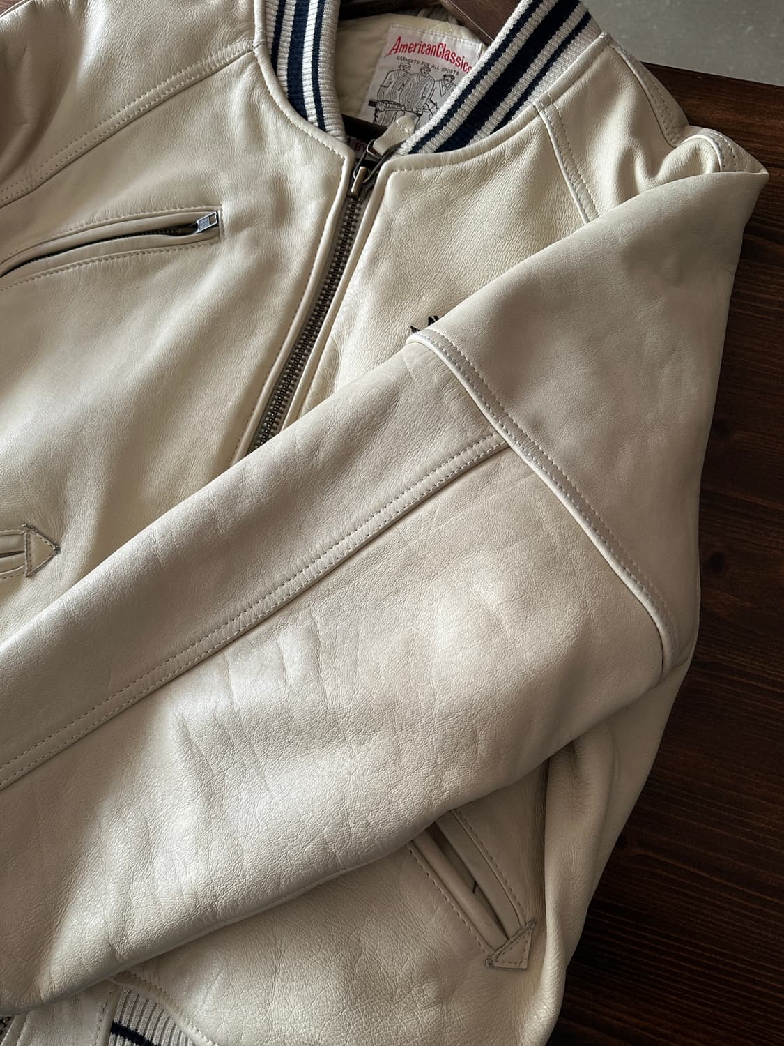 00‘s Avirex 아비렉스 레더 바시티 자켓  상품이미지8