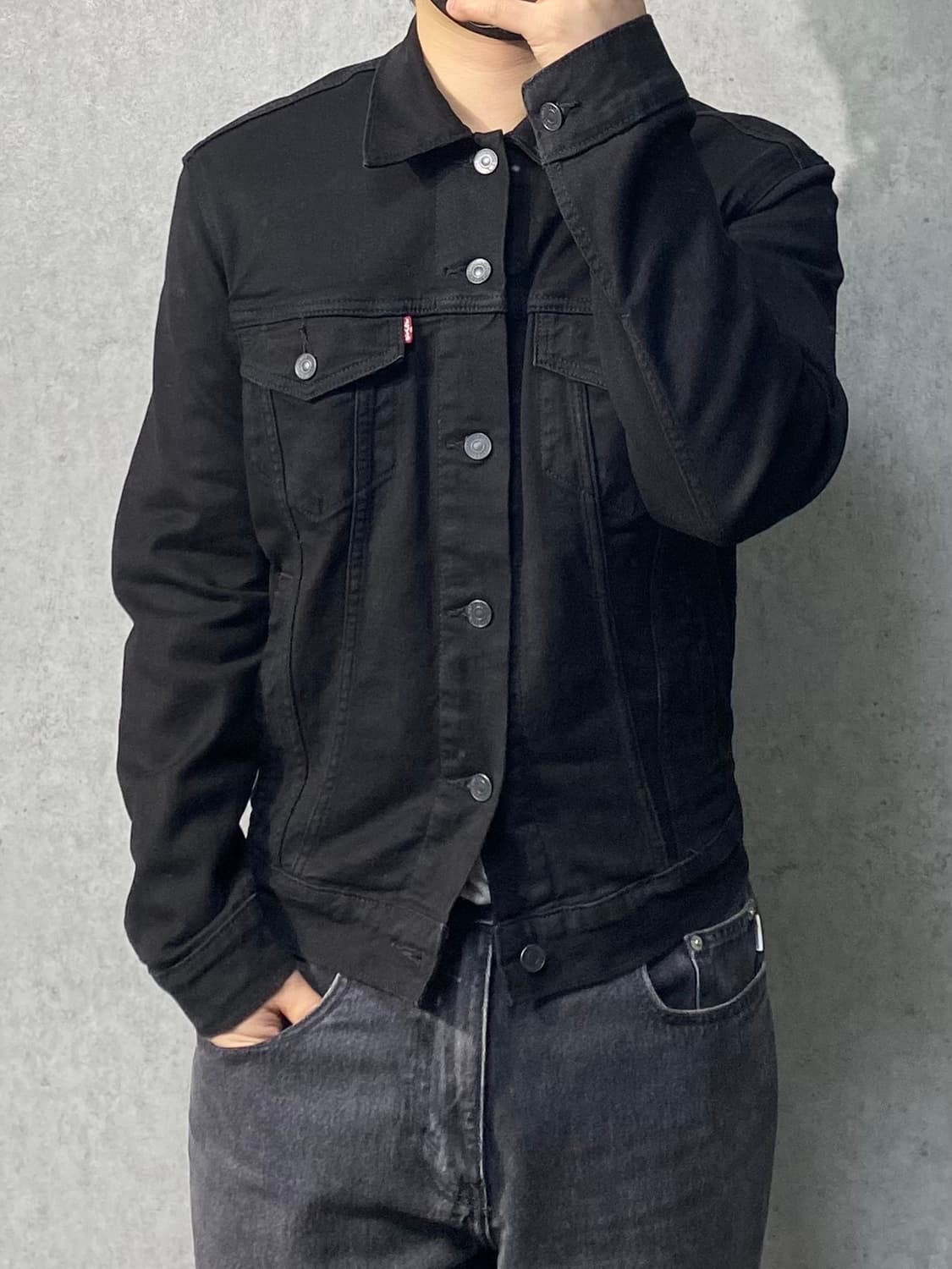 [S] Levi's 리바이스 스탠다드 블랙 데님 트러커 자켓 상품이미지8