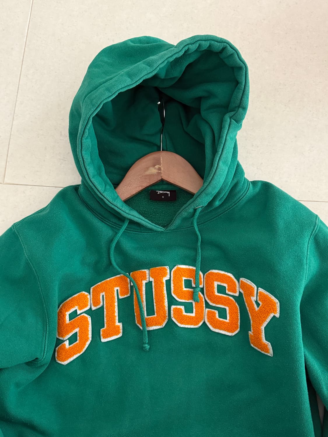 스투시 아치 로고 그린 후드 상품이미지1