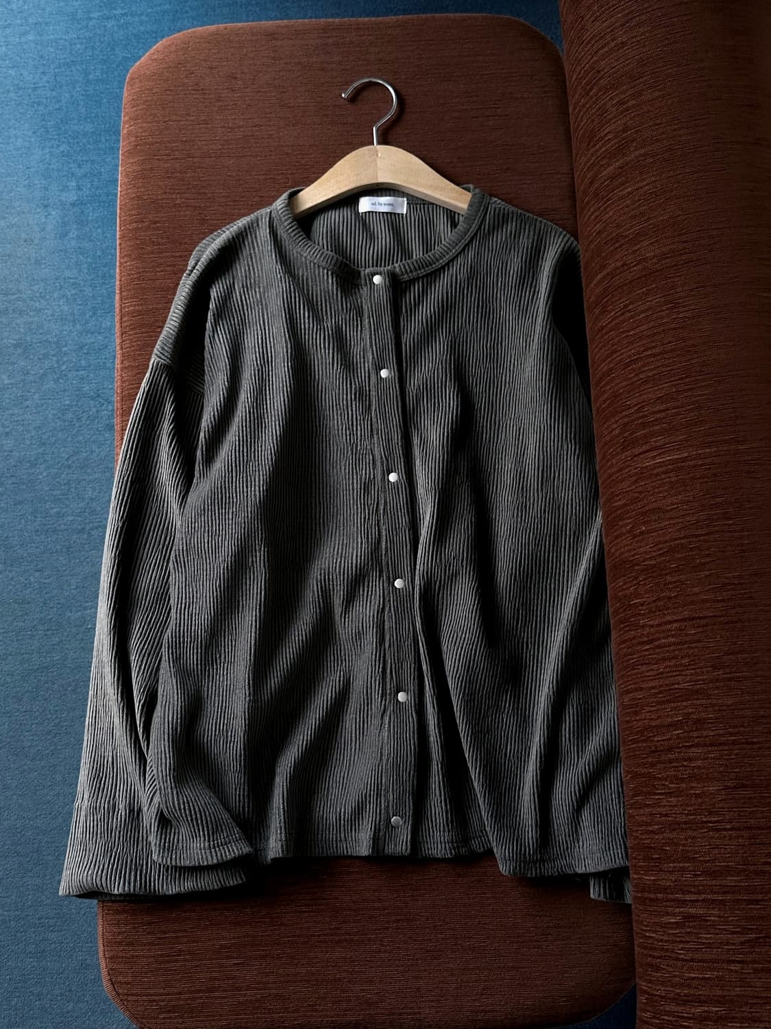 Irregular rib design wide cardigan jacke 상품이미지4