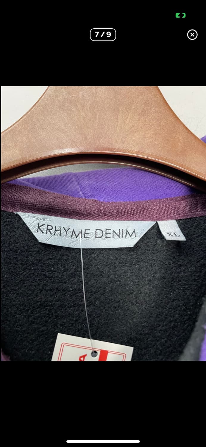 빈티지 퍼플로고 블랙 후드집업 A3313 상품이미지6