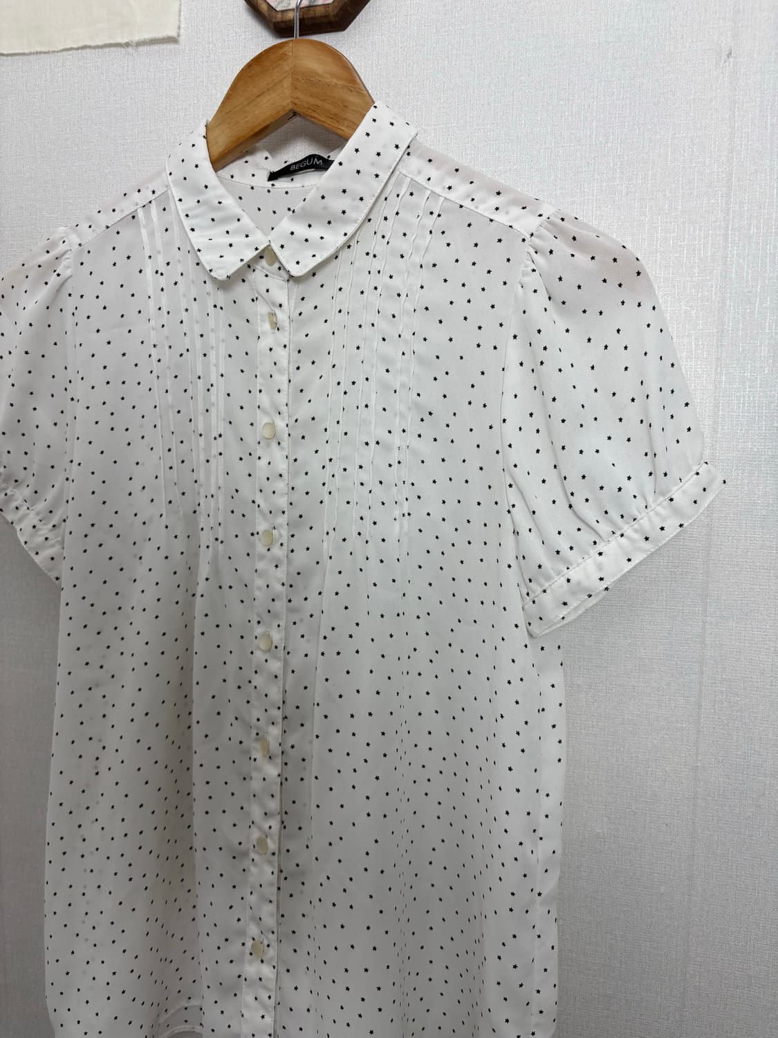 화이트 별 도트 블라우스 상품이미지2