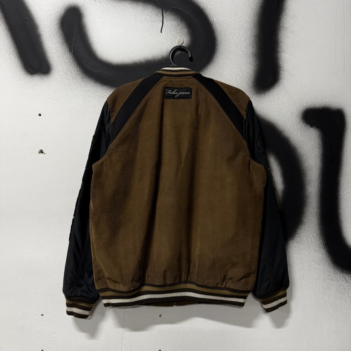 Fubu 후부 코듀로이 멀티 디테일 집업 바시티 자켓 브라운 상품이미지2