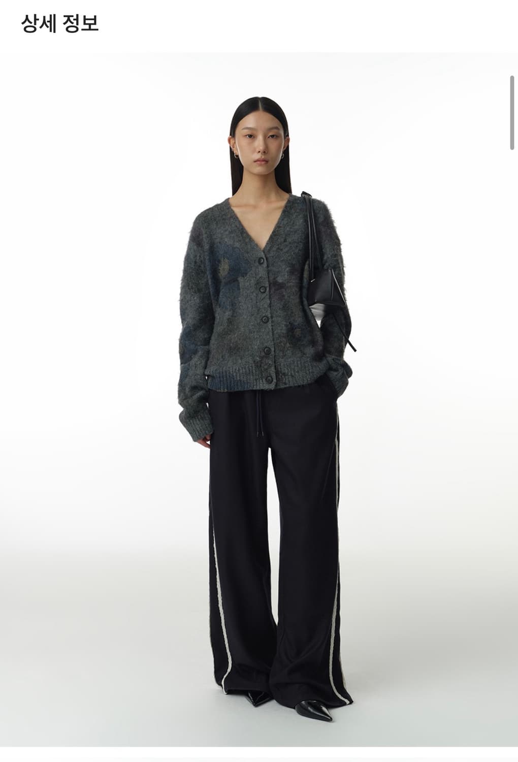 밀로 우먼 프린트 루즈 가디건 그레이 상품이미지2