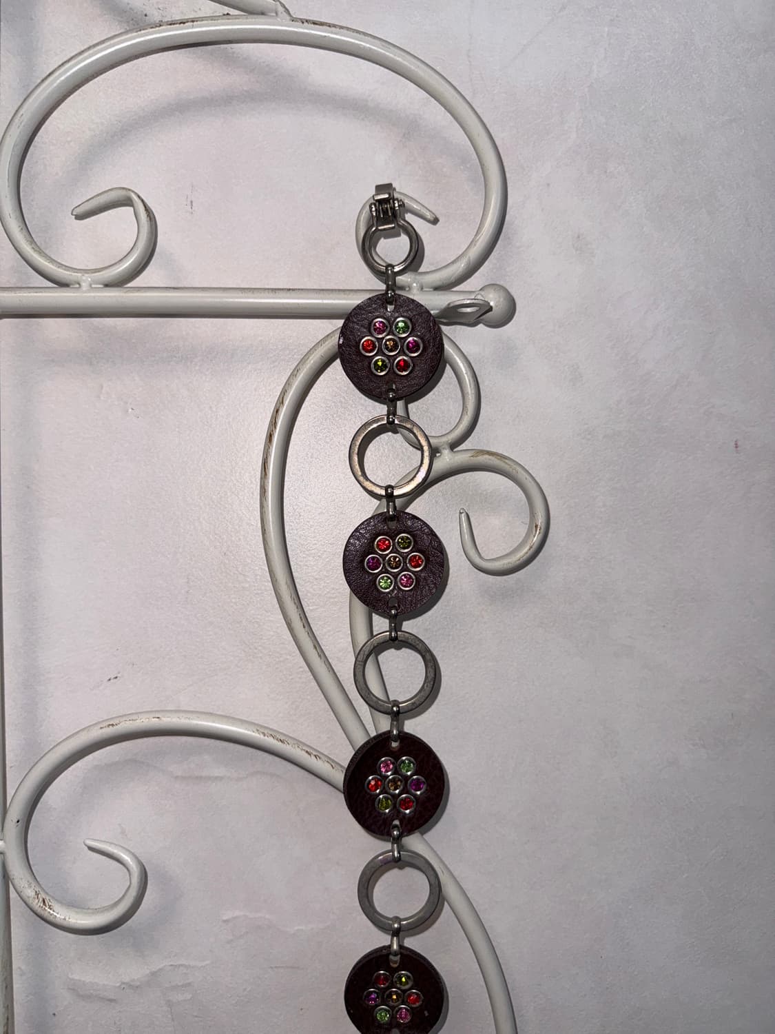 Color cubic flower ring chain belt 상품이미지5