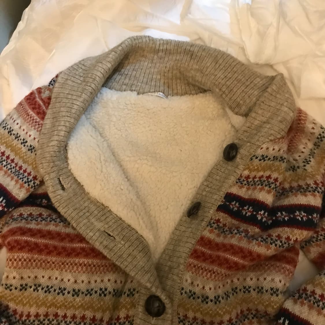JPN Vintage 모리걸 너드 코위찬 노르딕 니트 가디건 상품이미지4