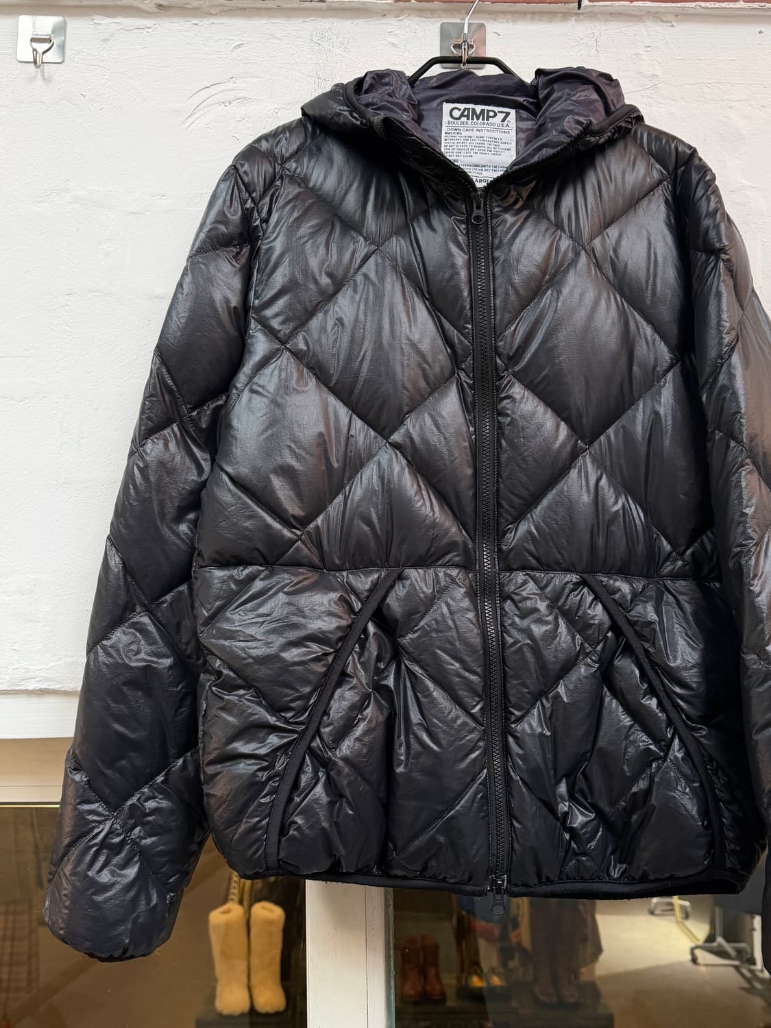 Camp7 다이아 스티치 패커블 덕다운 후드 패딩 XL 상품이미지3