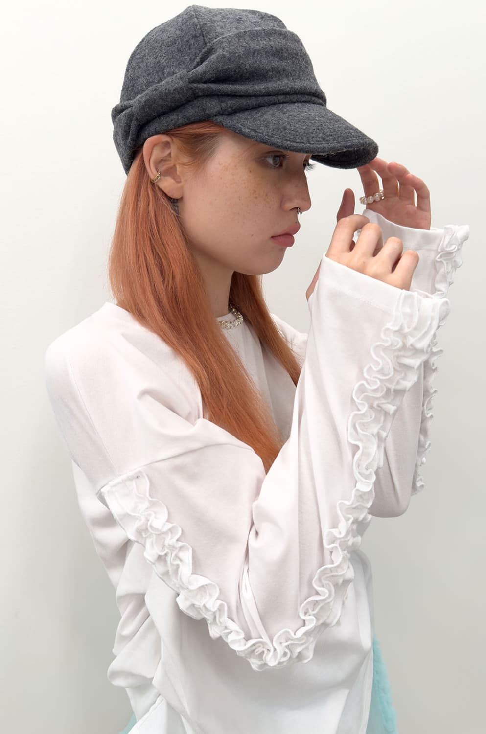 타입서비스 울 벨티드 캡 울 모자 헌팅캡 상품이미지3
