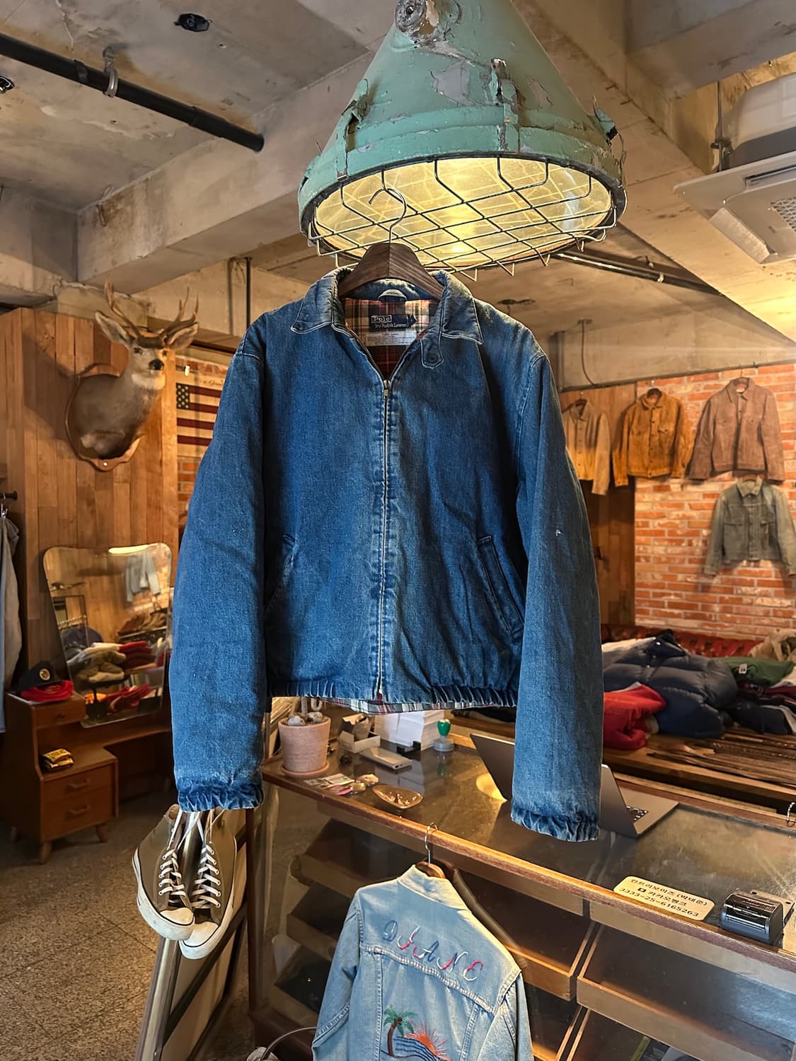 90s 빈티지 폴로 랄프로렌 데님 블루종 자켓 상품이미지1