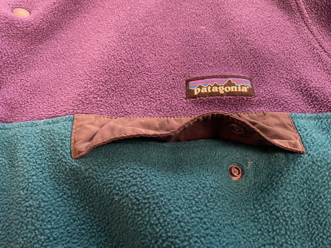 95FW 파타고니아 빈티지 신칠라 스냅-T 퍼플 터쿼이즈 플리스 상품이미지2
