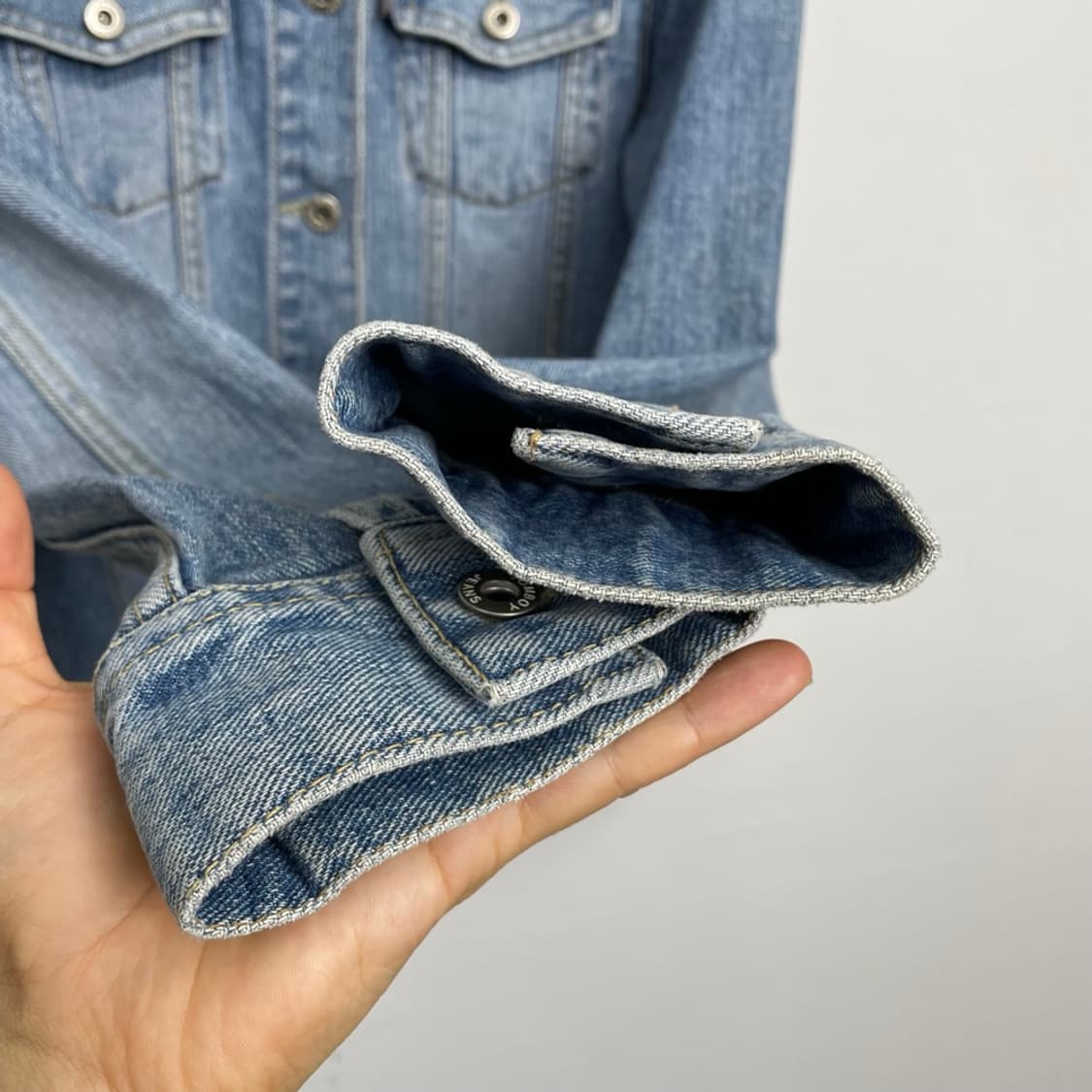 톰보이 진 TOMBOY JEANS 중청 데님자켓 청자켓 85 상품이미지6
