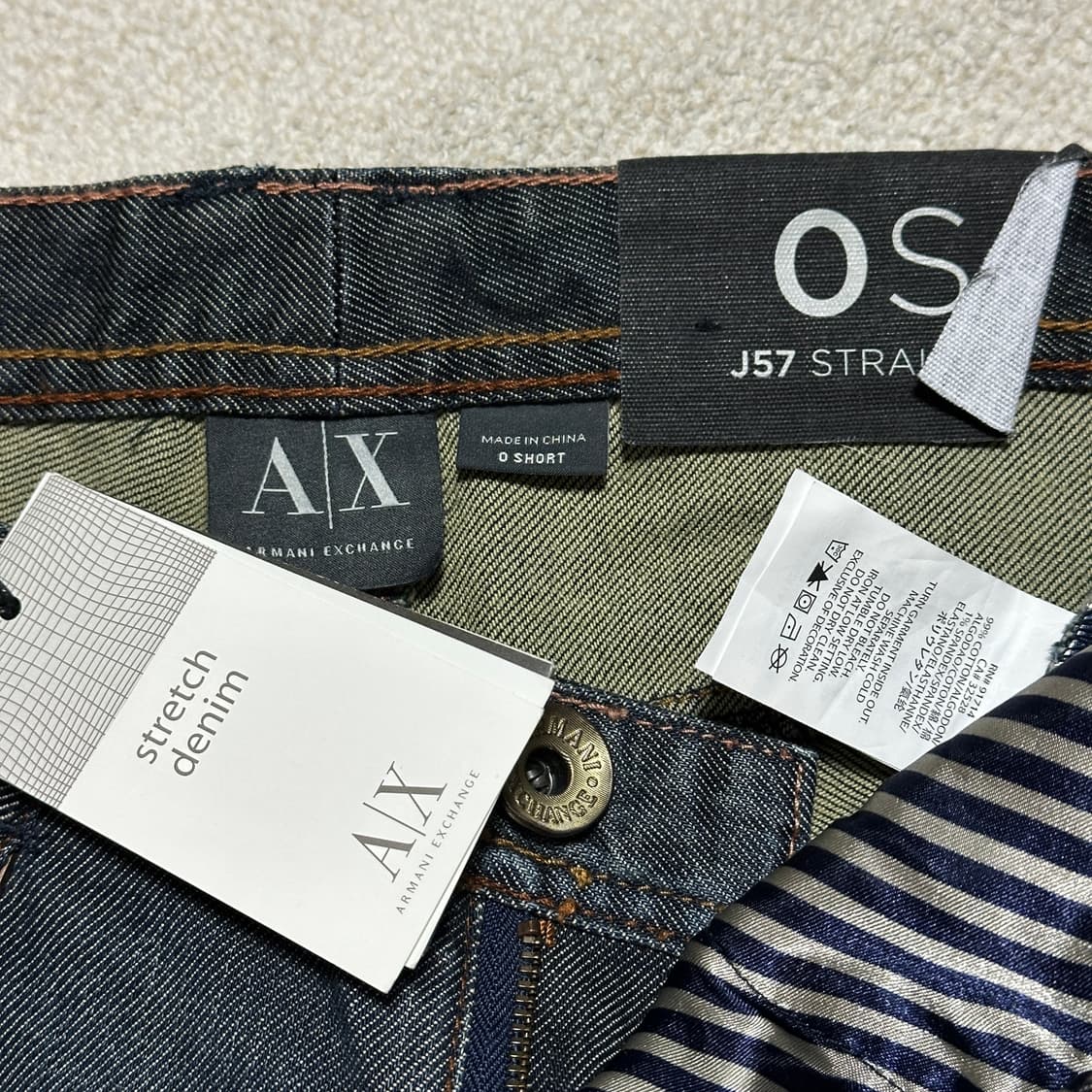 아르마니 익스체인지 로우라이즈 스트레이트 데님팬츠 상품이미지6