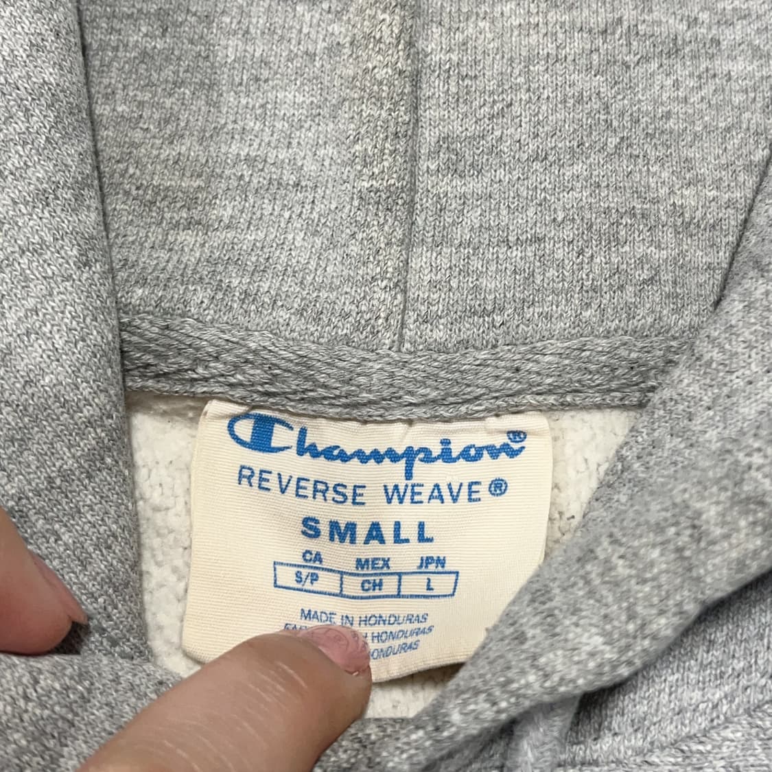 [정품] 챔피온 그레이 투로고 후드티 [ S ] 상품이미지4