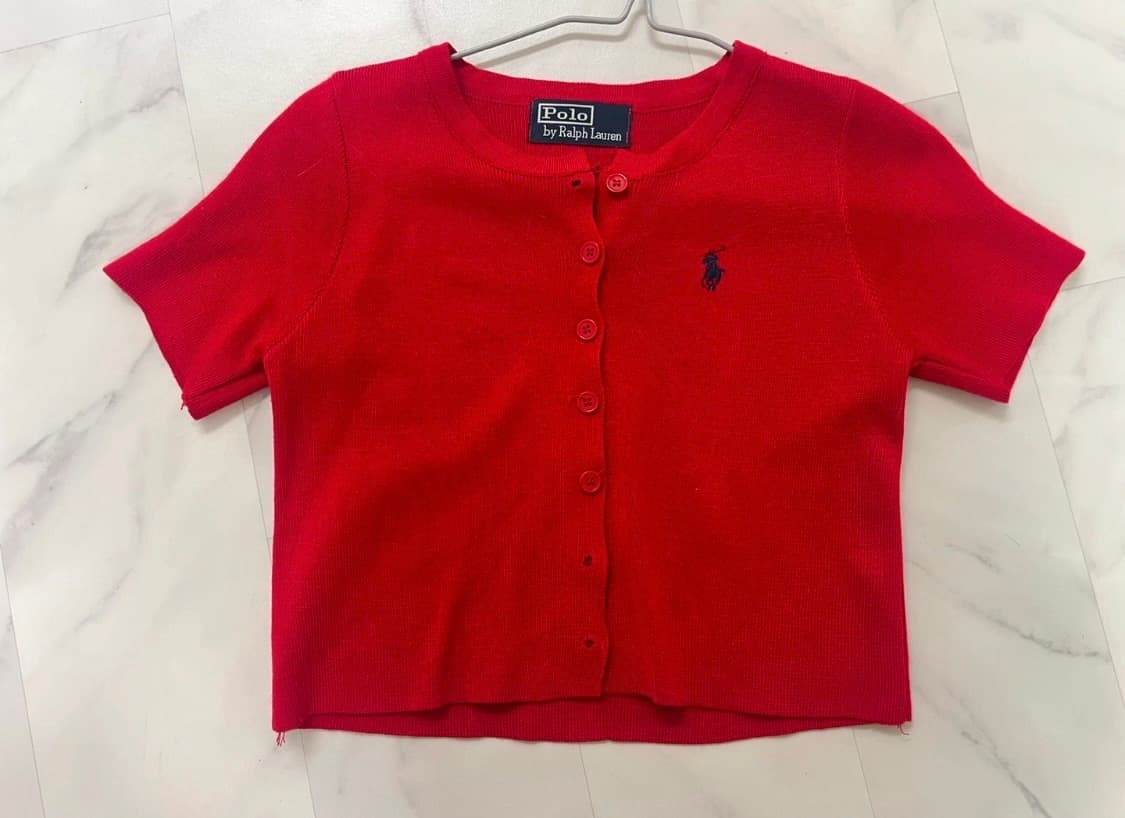 폴로 크롭 가디건 상품이미지1