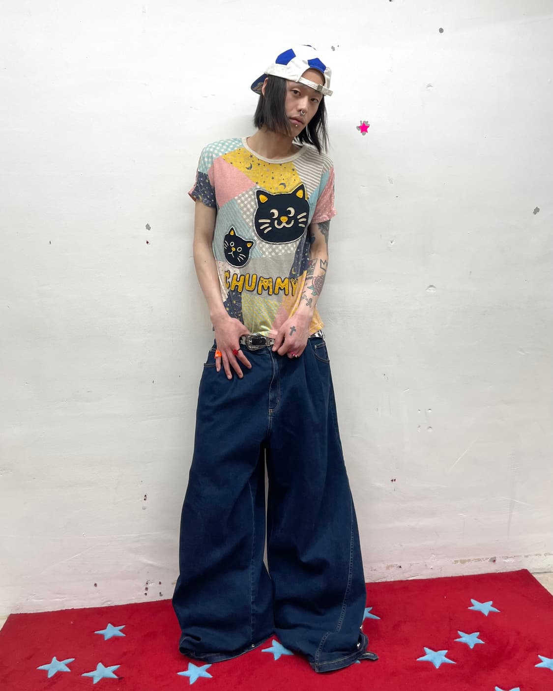 Rough Chummy Cat Patchwork T-shirt  상품이미지5