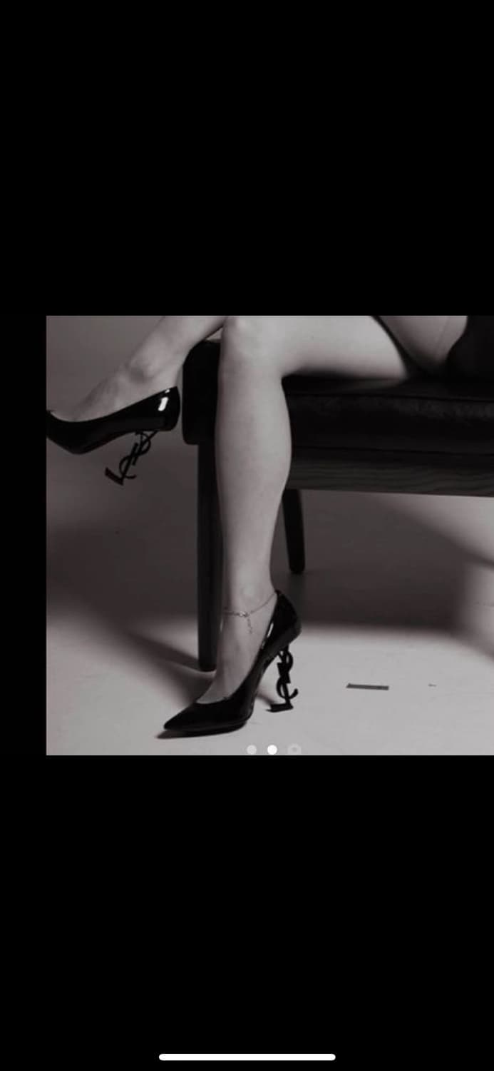 생로랑 ysl로고 하이힐 유광 블랙 상품이미지2