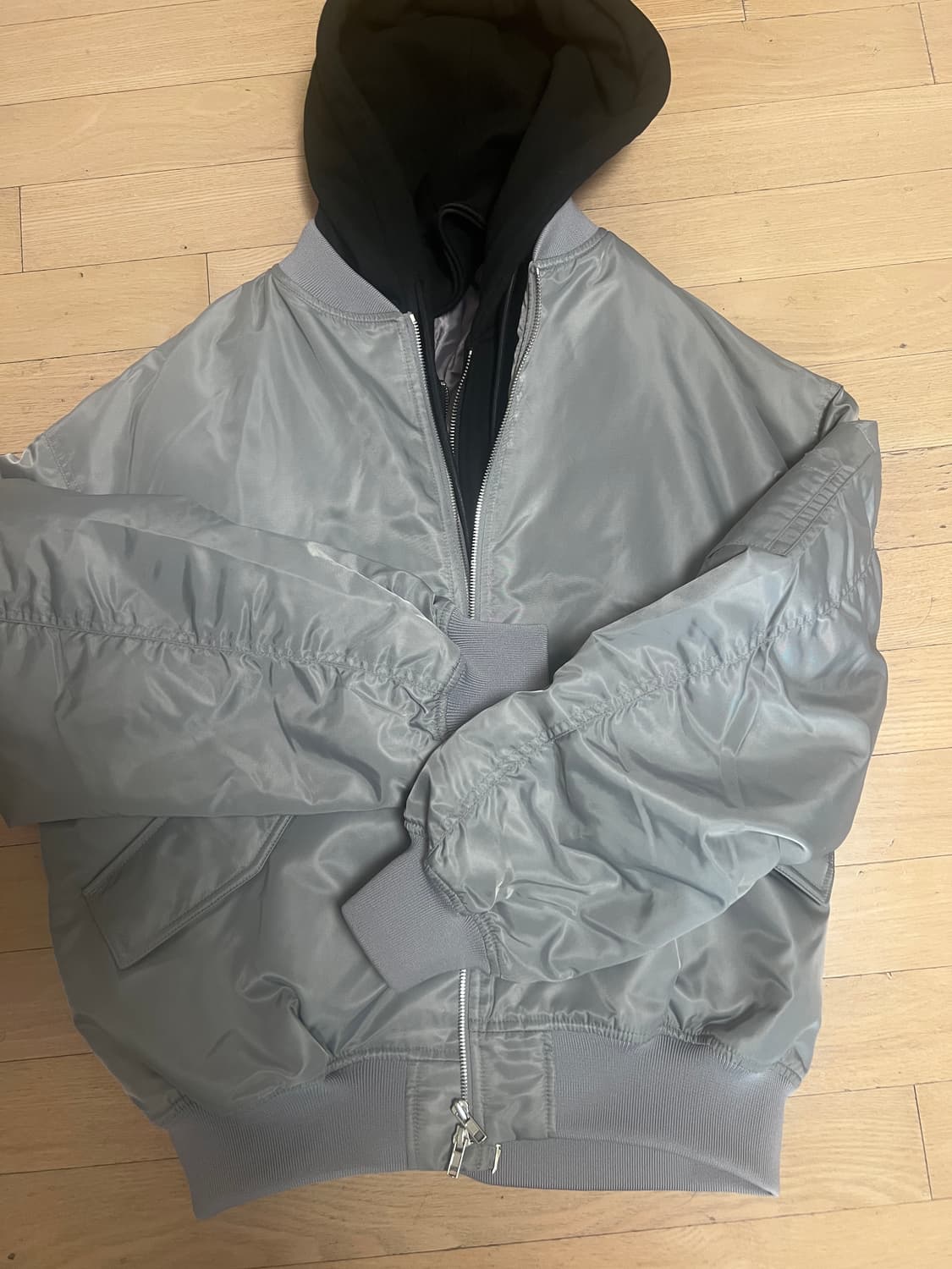 TNGT 마원 후드 MA-1 그레이 95 상품이미지2