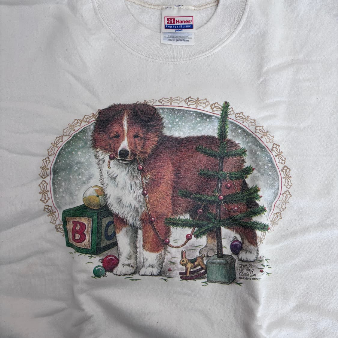 헤인즈 빈티지 스웻 화이트 상품이미지2