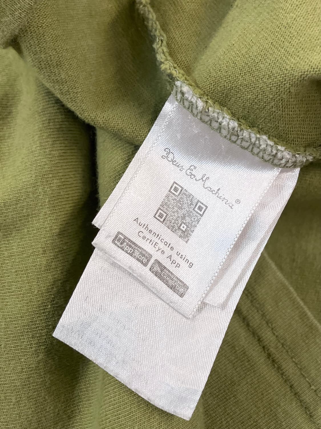 데우스 반팔 티셔츠 올리브그린 M #csz3201 상품이미지7