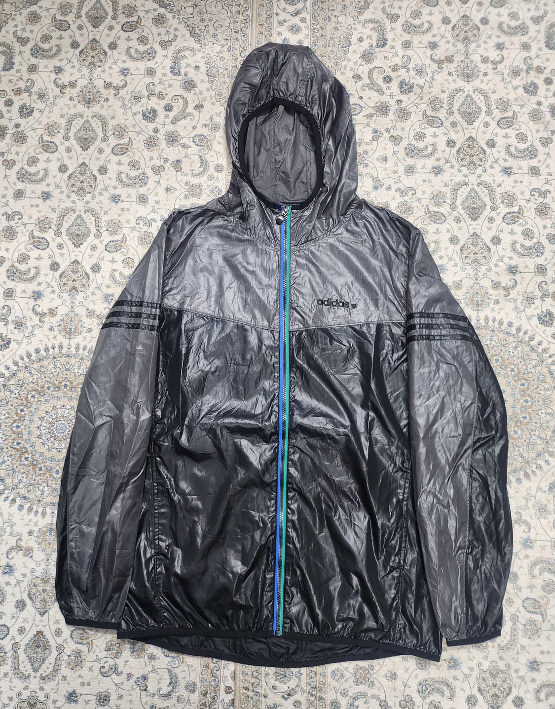 아디다스 삼선 네오 유광 후드 바람막이 XO 상품이미지1